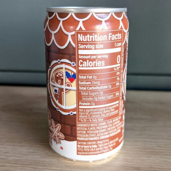 PEPSI® ZERO SUGAR GINGERBREAD MINI CAN Limited Edition - Picture 3 of 4